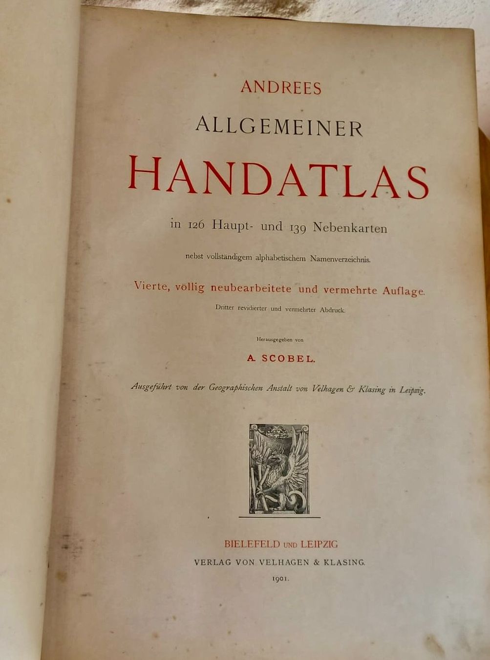 Cartine & Atlanti: Andrees Handatlas 4. Auflage 1901 – Usato da Burgdorf venduto da glasrabe01 2