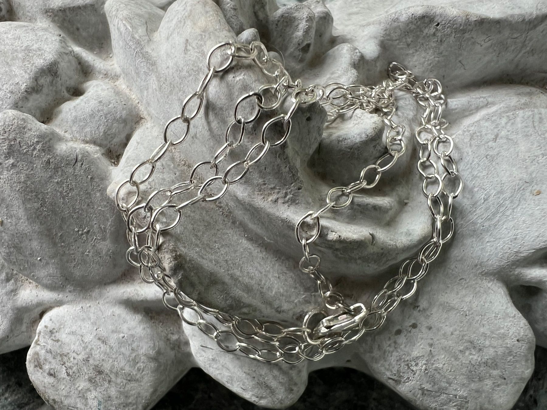 Catenine: Silber Kette 50cm - Durchmesser 2,8mm  - 3,1g - leicht hell – Usato da Bern venduto da Jiffy 1