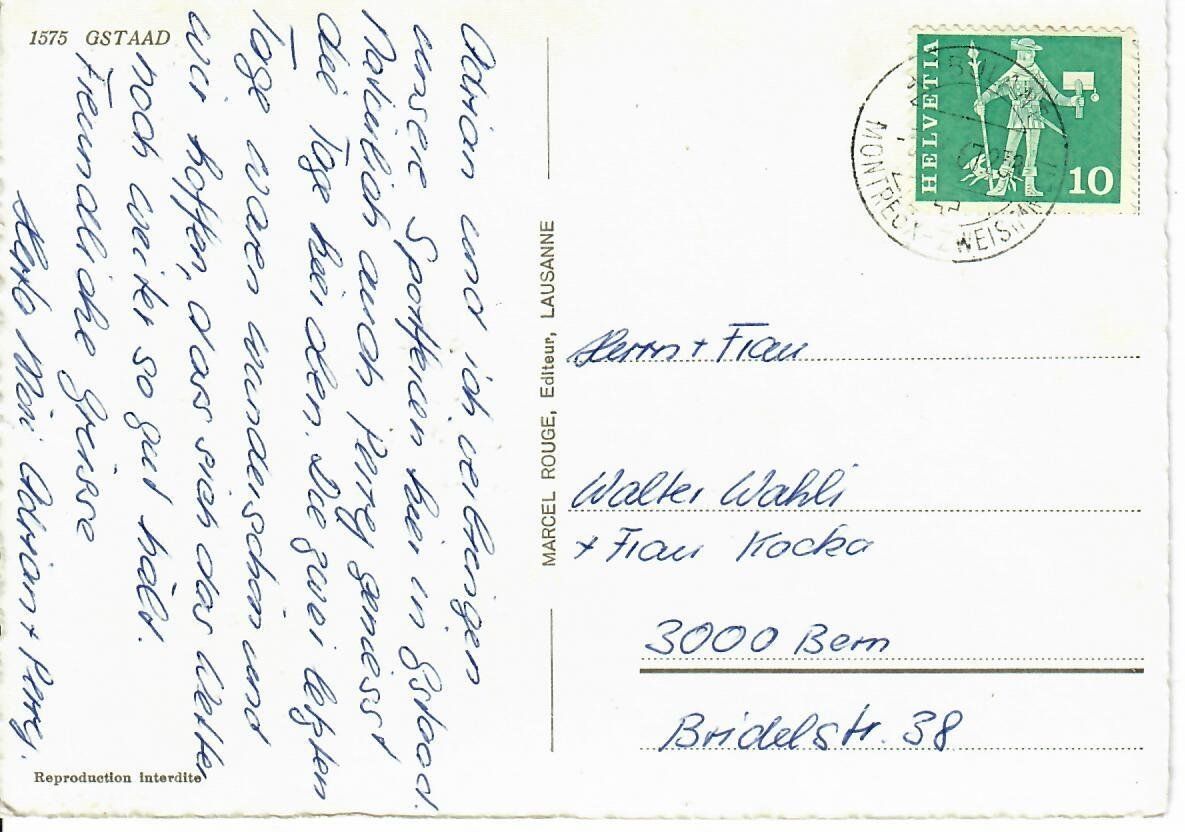 Cartoline postali: Gstaad – Usato da Hochdorf venduto da Ziegel-16 1