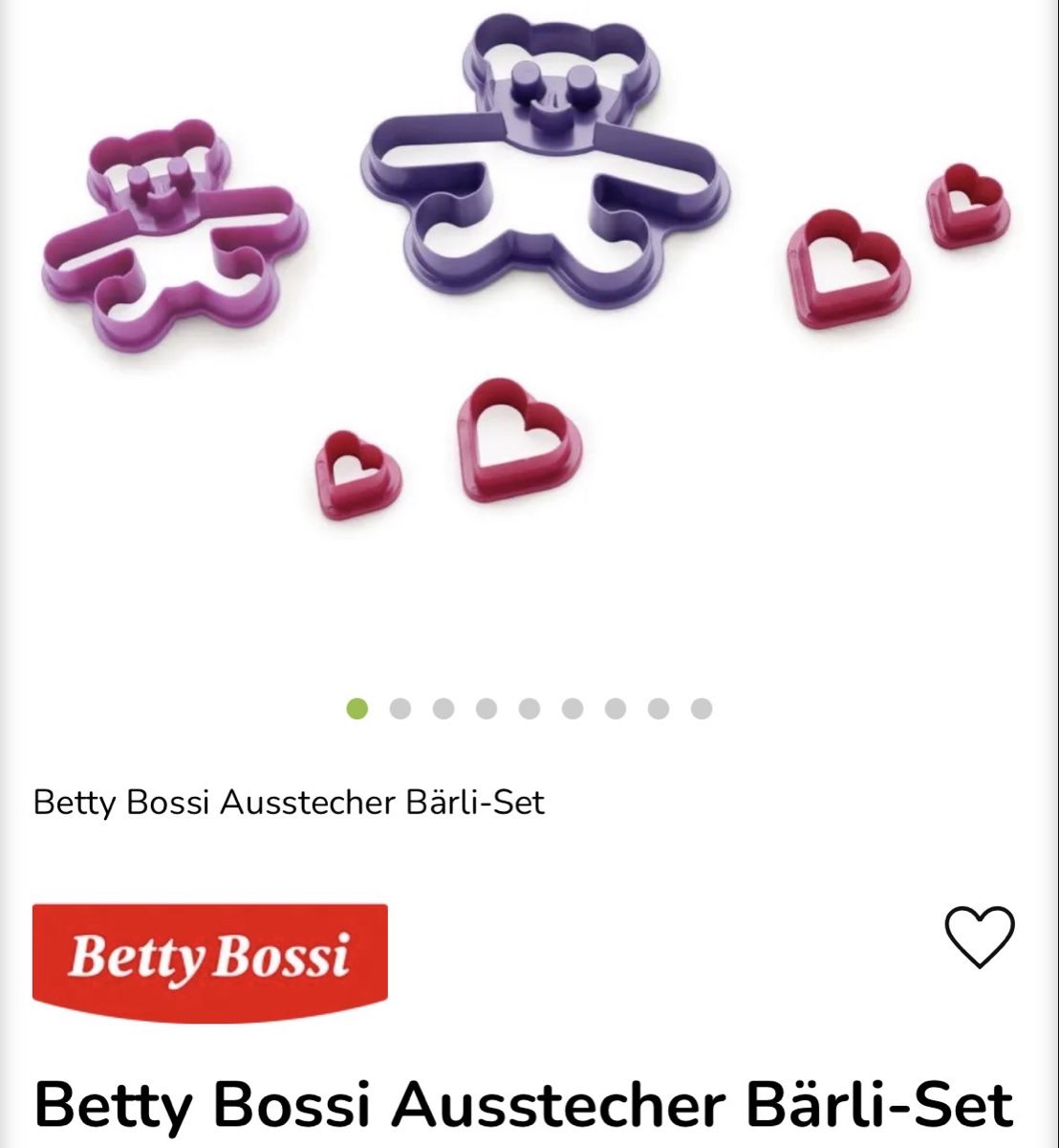 Betty Bossi Teglie da forno: Betty Bossi Ausstecher Bärli-Set – Nuovo (secondo la descrizione) da Thürnen venduto da Lilie37 1