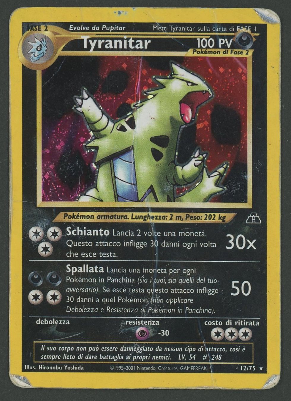 Pokémon Cartes à collectionner: Tyranitar Holo 12/75 Neo Discovery IT ab 1.- – D'occasion à Rupperswil par gengarbasar