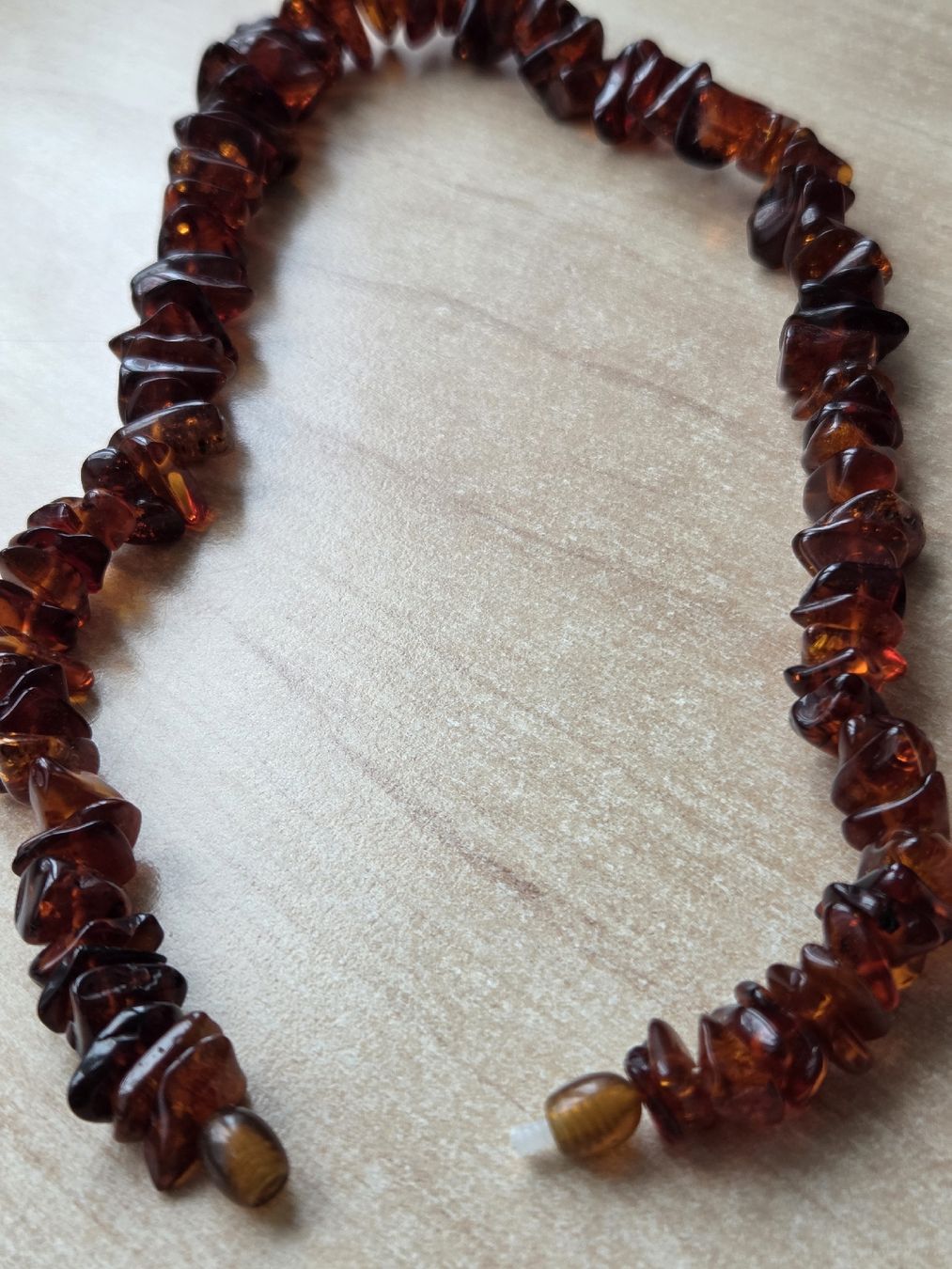 Catenine: Wunderschöne Cognac Farbene Bernstein Kette Länge 49cm  – Usato da Winterthur venduto da katzen07 3