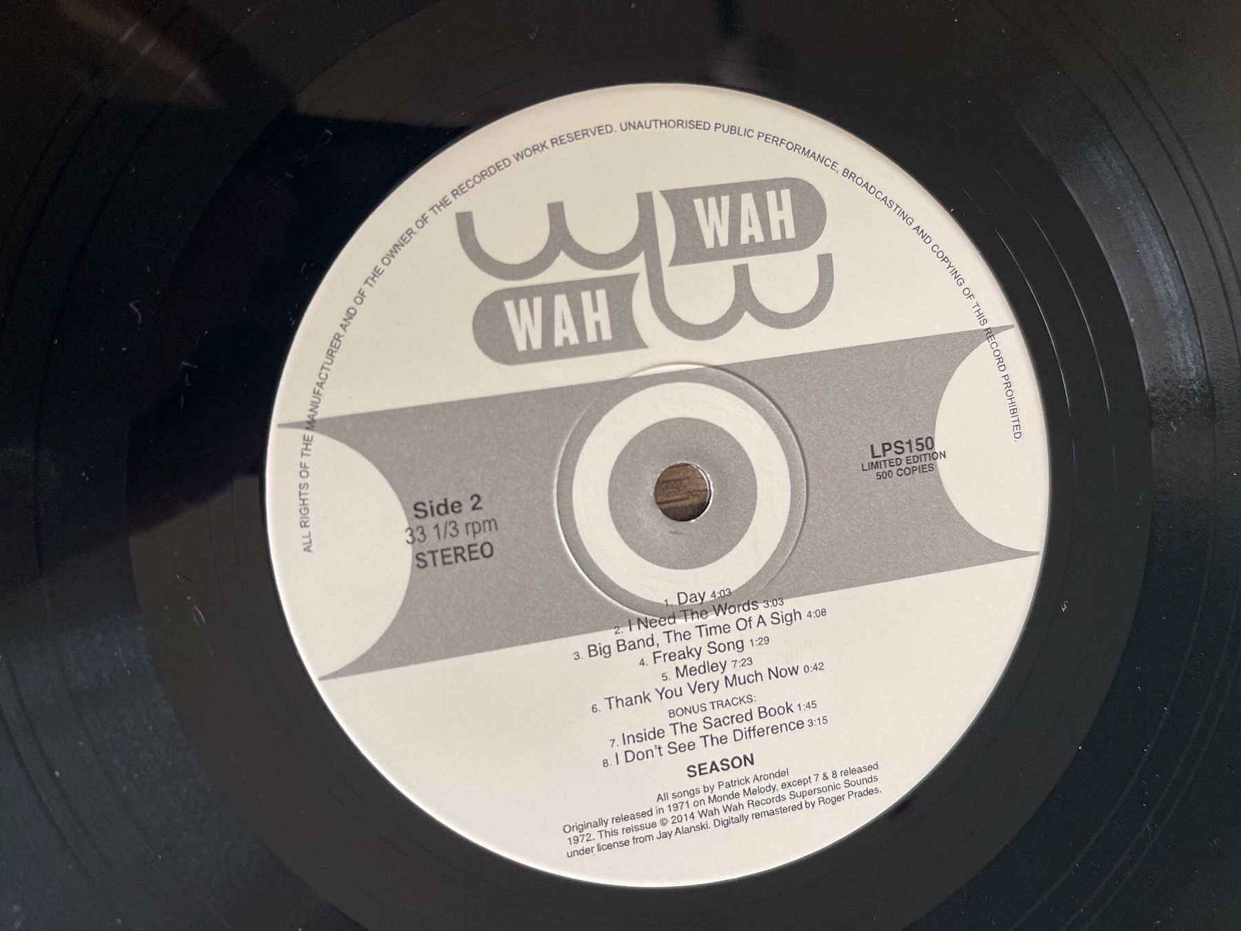 Dischi in vinile: S66/Wah! Season – Usato da Frutigen venduto da Philippe_jsp 2