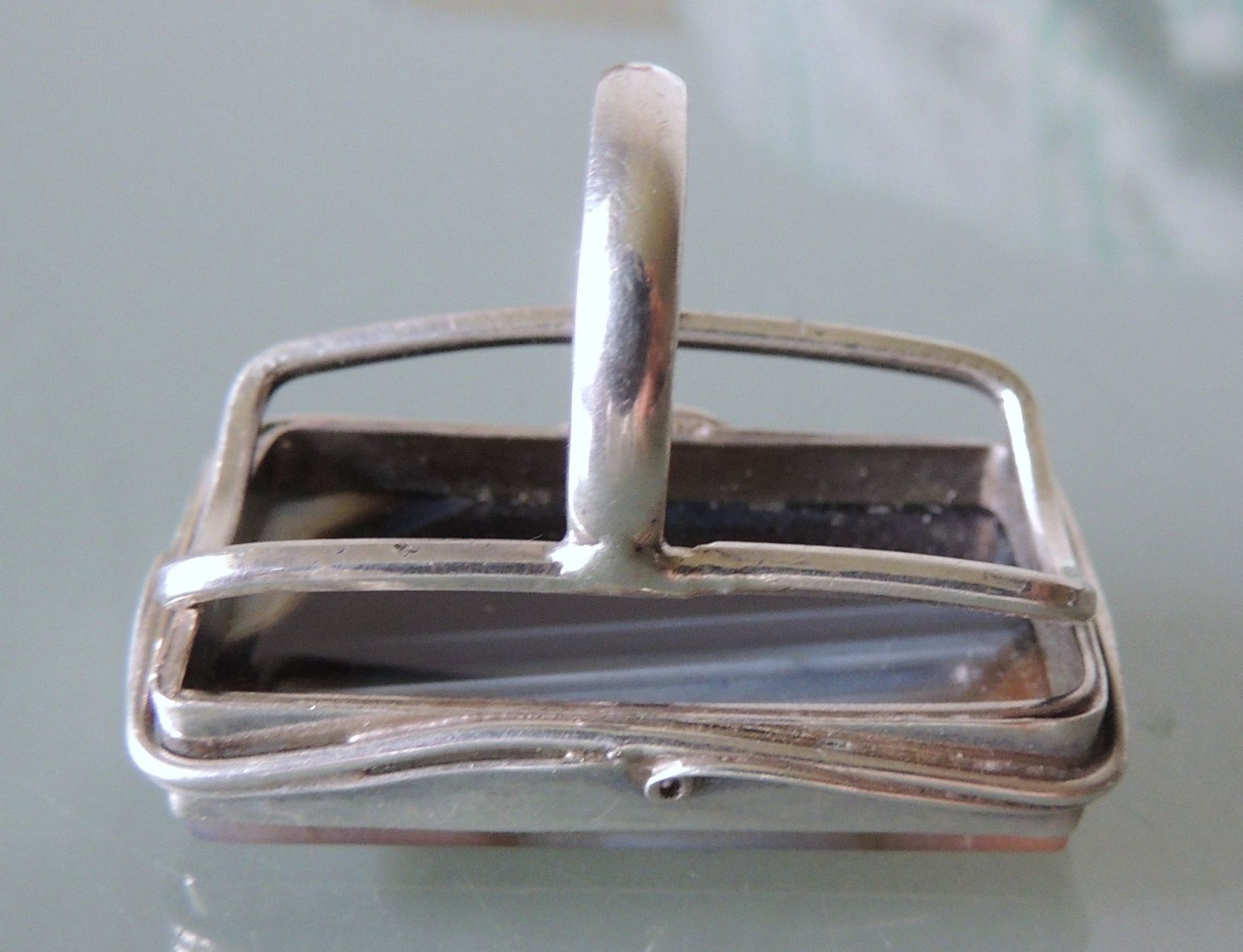 Anelli: Großer Silber 925 Fingerring mit Achat – Usato da Waldenburg venduto da schaller707 6