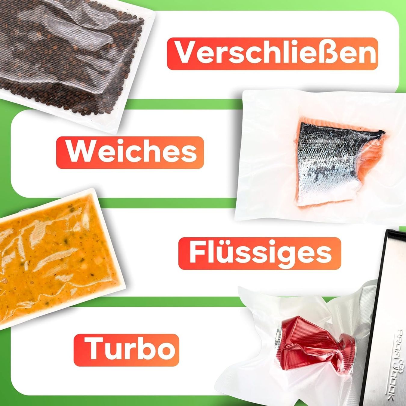 Elettrodomestici da cucina: ProfiCook PC-VK 1080 Vakuumiergerät – Nuovo e nell'imballaggio originale da Bottighofen venduto da zaap 6