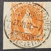 86A Feld 48  Voillstempel Chaux de Fonds, 27.VIII.07