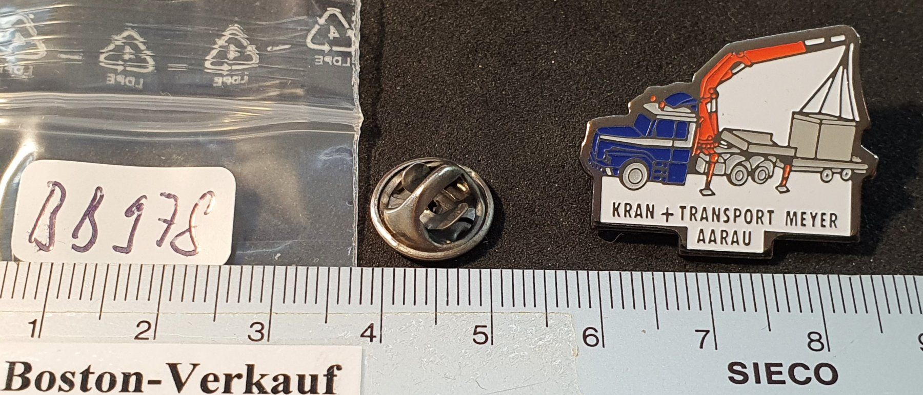 Placchette & Badge: BB978 - Pin Kran + Transport Meyer Aarau – Usato da Reinach BL venduto da Boston-Verkauf 1