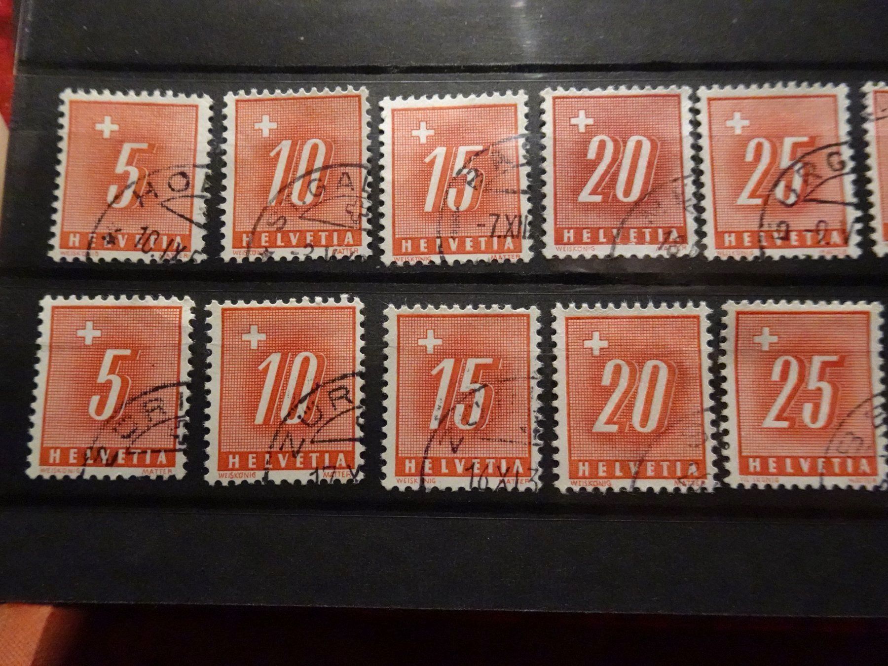 Tutti i francobolli: 1938, 2 SÄTZE COMPLET; ZIFFER / KREUZ – Usato da Eschenbach SG venduto da eDaisy 1
