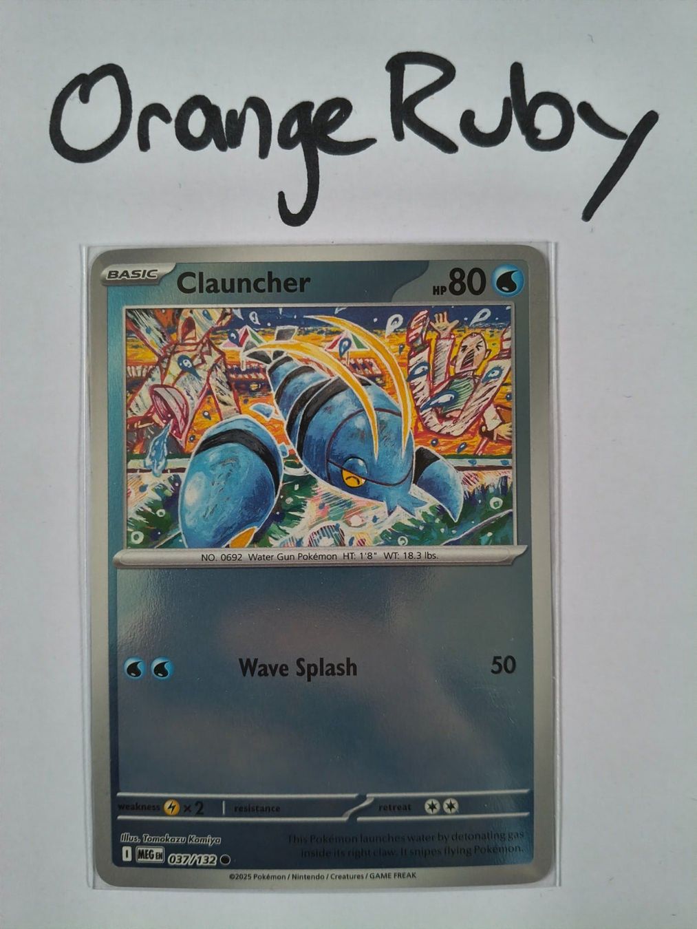 Pokémon Sammelbilder & Trading cards: Clauncher 037/132 REVERSE HOLO Mega Evolution MEG English – Gebraucht aus St. Gallen von OrangeRuby