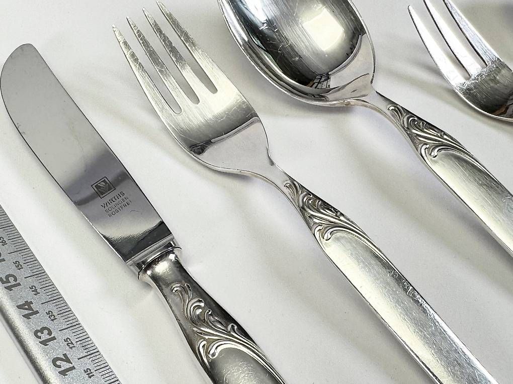 Set di posate: Versilbertes Besteck-Set Wirths 100 - 76-teilig - Vintage – Usato da Winterthur venduto da Anto-Bella 3