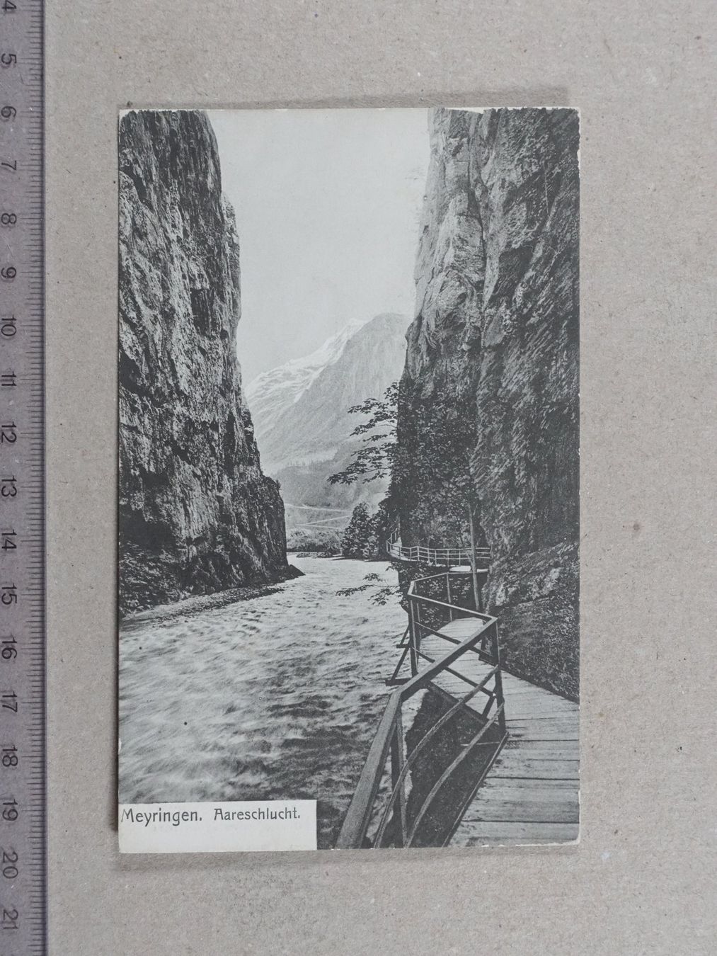 Cartoline postali: Meiringen, Aareschlucht – Usato da Lenzburg venduto da fh1