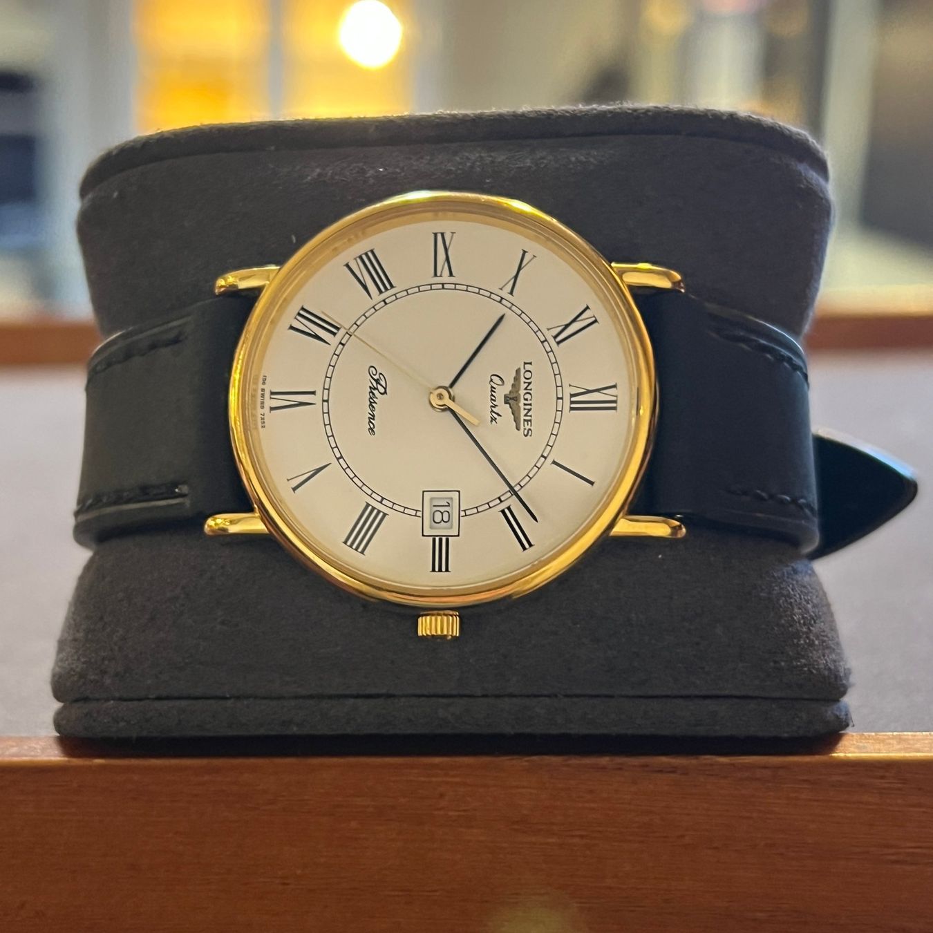 Longines Uhren: Longines Présence Quartz Date Gold Plated – Gebraucht aus Carouge GE von Watchaser 6