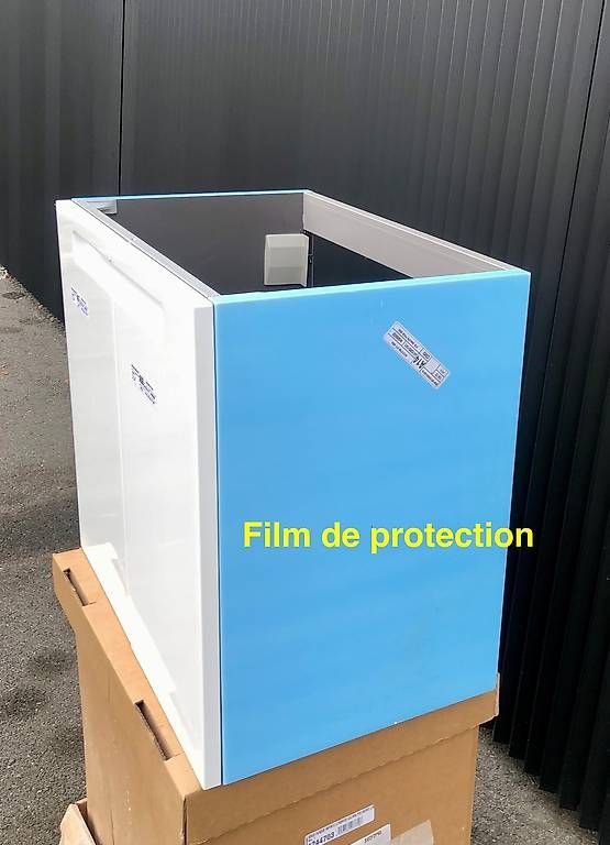 Mobili per bagno: NEUF - Meuble pour vasque - suspendu - laqué blanc – Nuovo e nell'imballaggio originale da St-Léonard venduto da bupial 1