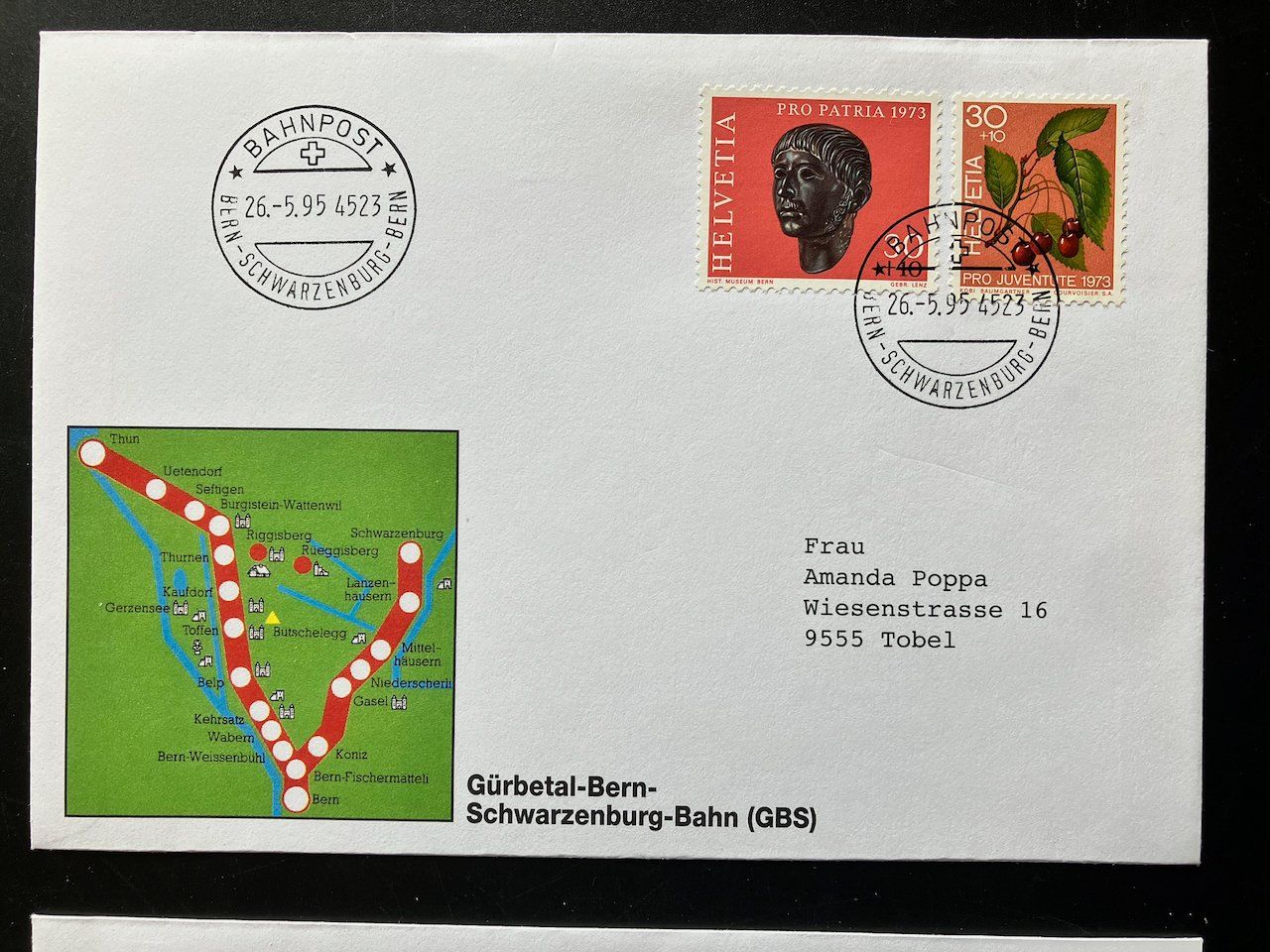 Tutti i francobolli: 2 Bahnpost Sonderbriefe 1995 Schweiz – Usato da Nesslau venduto da andi_hon 1