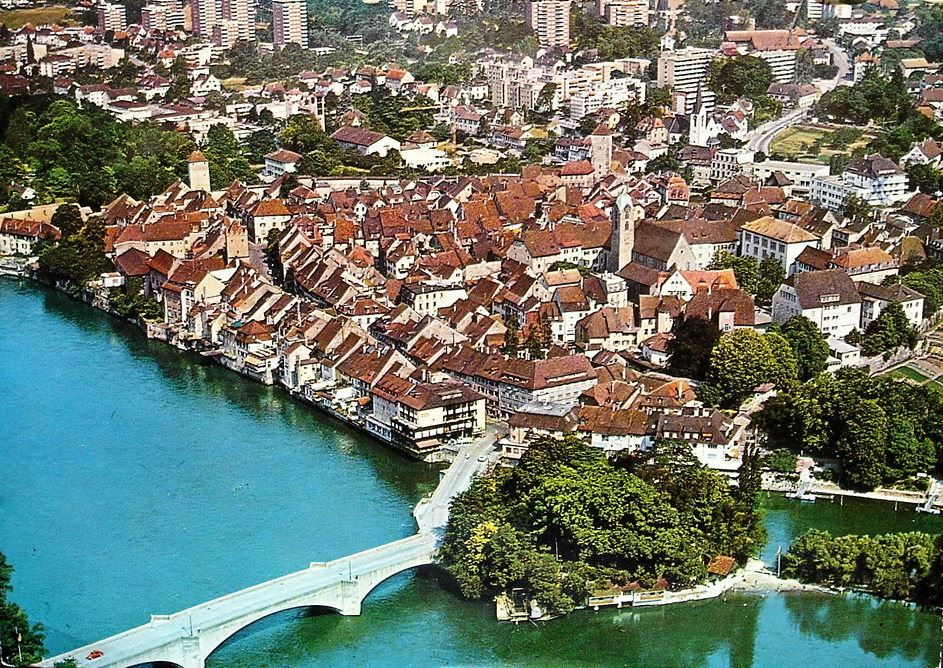 Ansichtskarten: RHEINFELDEN Flugaufnahme – Gebraucht aus Jona von philajona