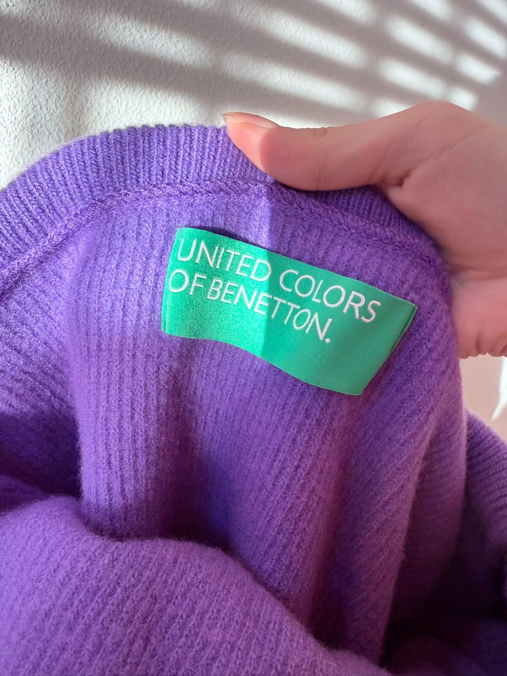 Benetton Maglioni & Felpe: Pull violet épaules dénudées – Usato da Bulle venduto da sop_ct6x 3