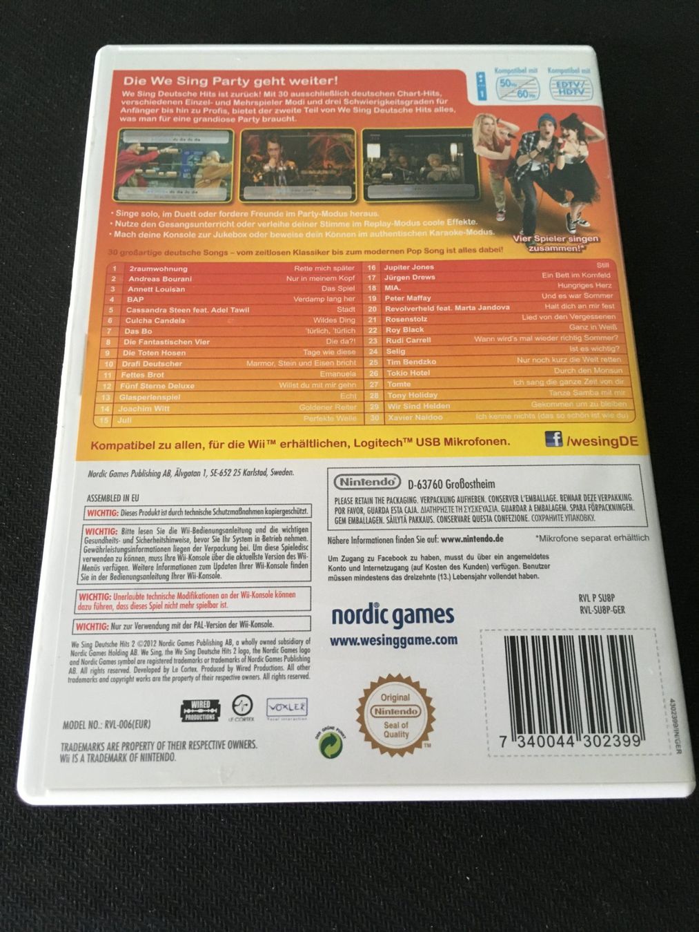 Nintendo Spiele: We Sing Deutsche Hits 2 - Nintendo Wii Game – Gebraucht aus St.Gallen von Punktchen01 1