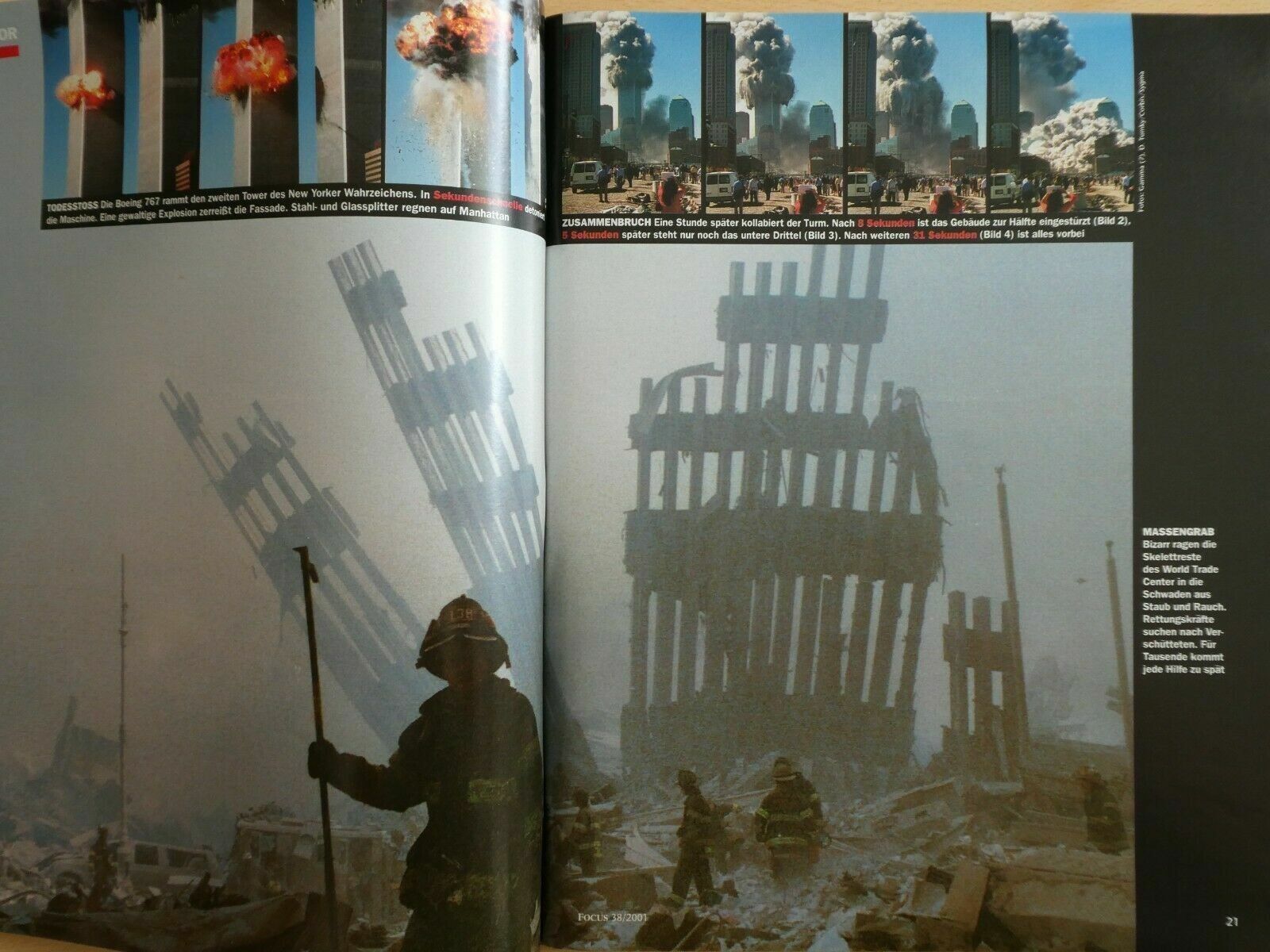 Zeitschriften & Magazine: FOCUS Zeitschrift Nr.38 /15.9.2001 - 9/11 – Gebraucht aus Heerbrugg von sve_p826 3