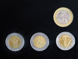 4 x San Marino bimetall 500 und 1000 Lire
