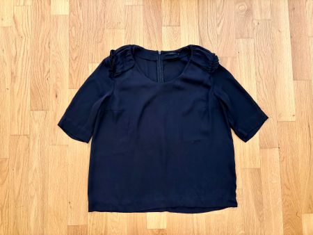 COS - Seidentop/-bluse in Schwarz, Grösse 40
