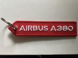 Airbus A380 woven Keyring Anhānger Aviation
