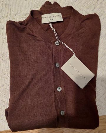 Neues Filippo de Laurentiis Poloshirt 48 M Leinen Bwolle