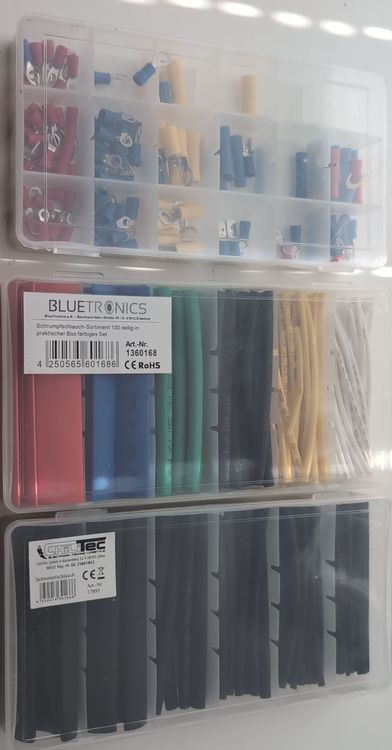 VoltMate Schrumpfschlauch-Set – 560 Stück, 5 Farben, 1–13 Mm Ø, 2:1 Schrumpfverhältnis – Für Kabelisolierung & DIY-Reparaturen