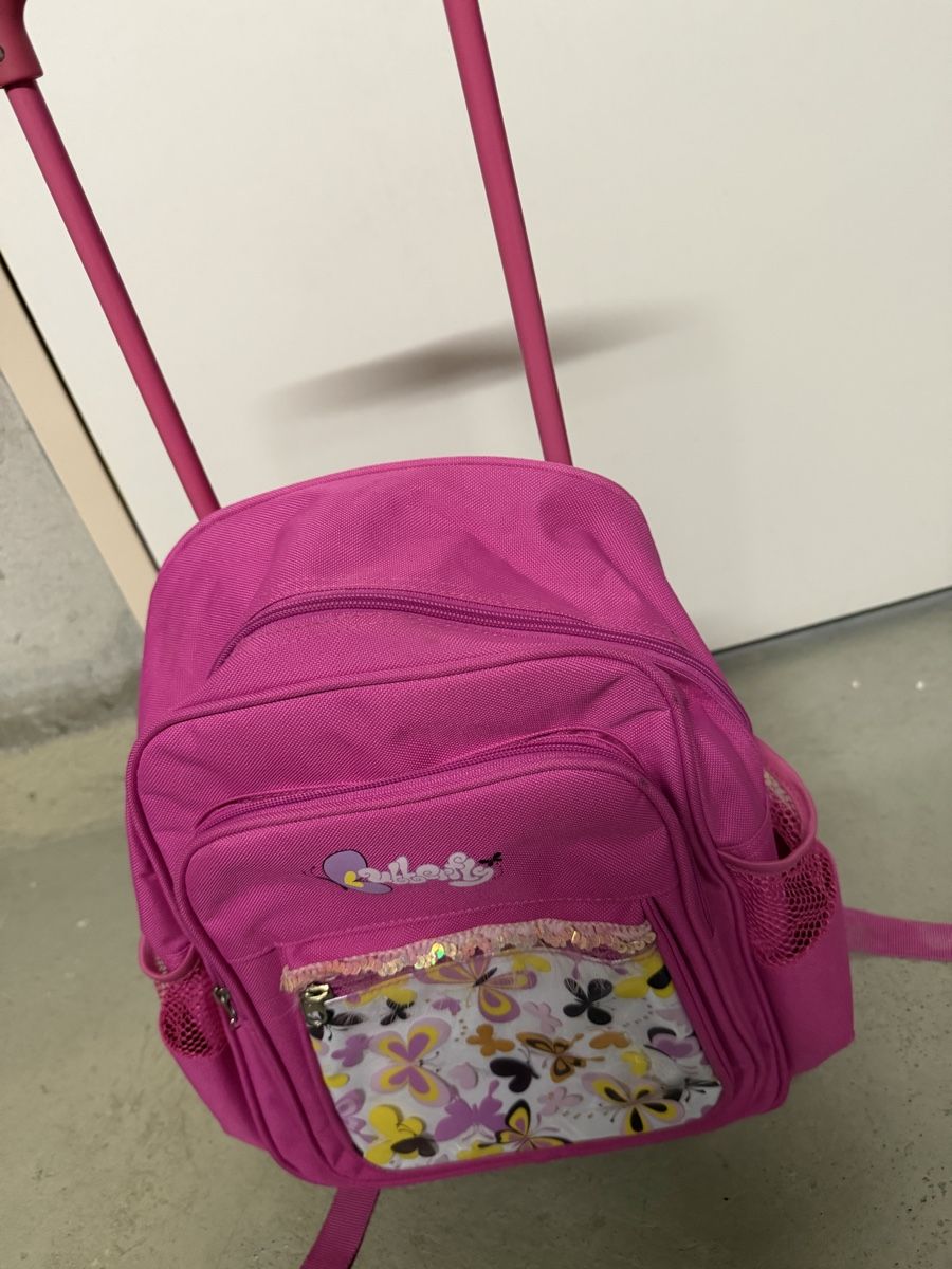 Valigie & Borse: Rosa Trolley Rucksack für Mädchen – Usato da Feldbrunnen venduto da cleo09 2
