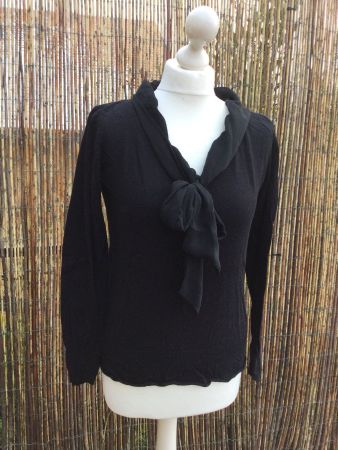 Pull noir avec noeud ICI&MAINTENANT, taille M