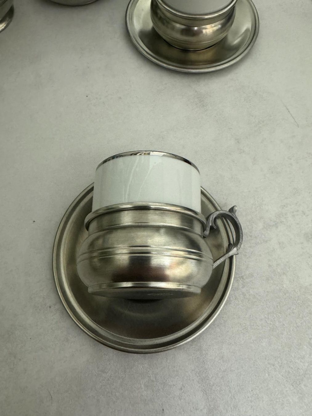 Geschirrsets: 8-teiliges Espresso Set aus Zinn – Gebraucht aus Geroldswil von Jeremy11 2