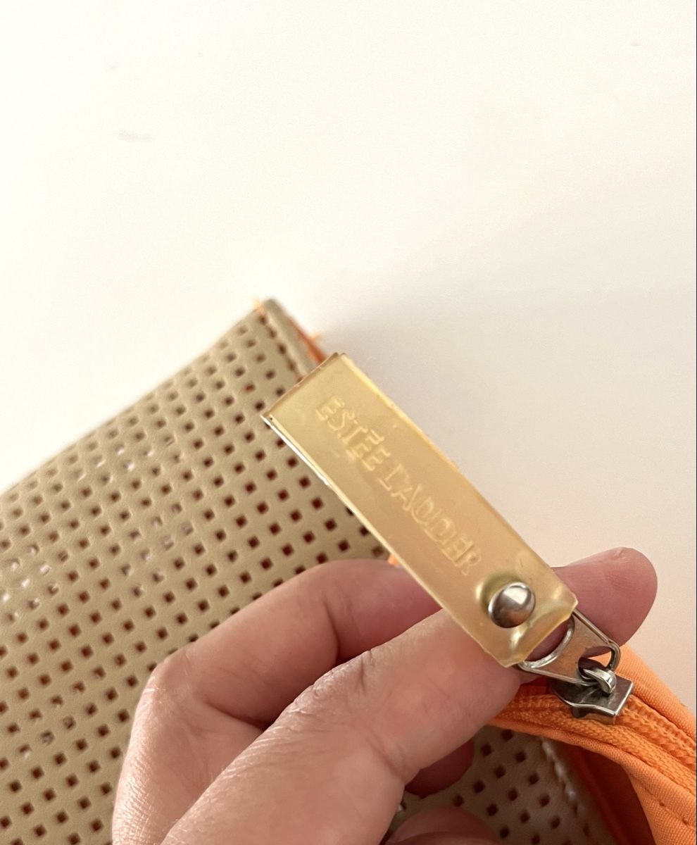 Estée Lauder Borse da donna: Estée Lauder PERFORIERTE STRANDTASCHE BEIGE/ORANGE – Usato da Basel venduto da JJ.Elena 1