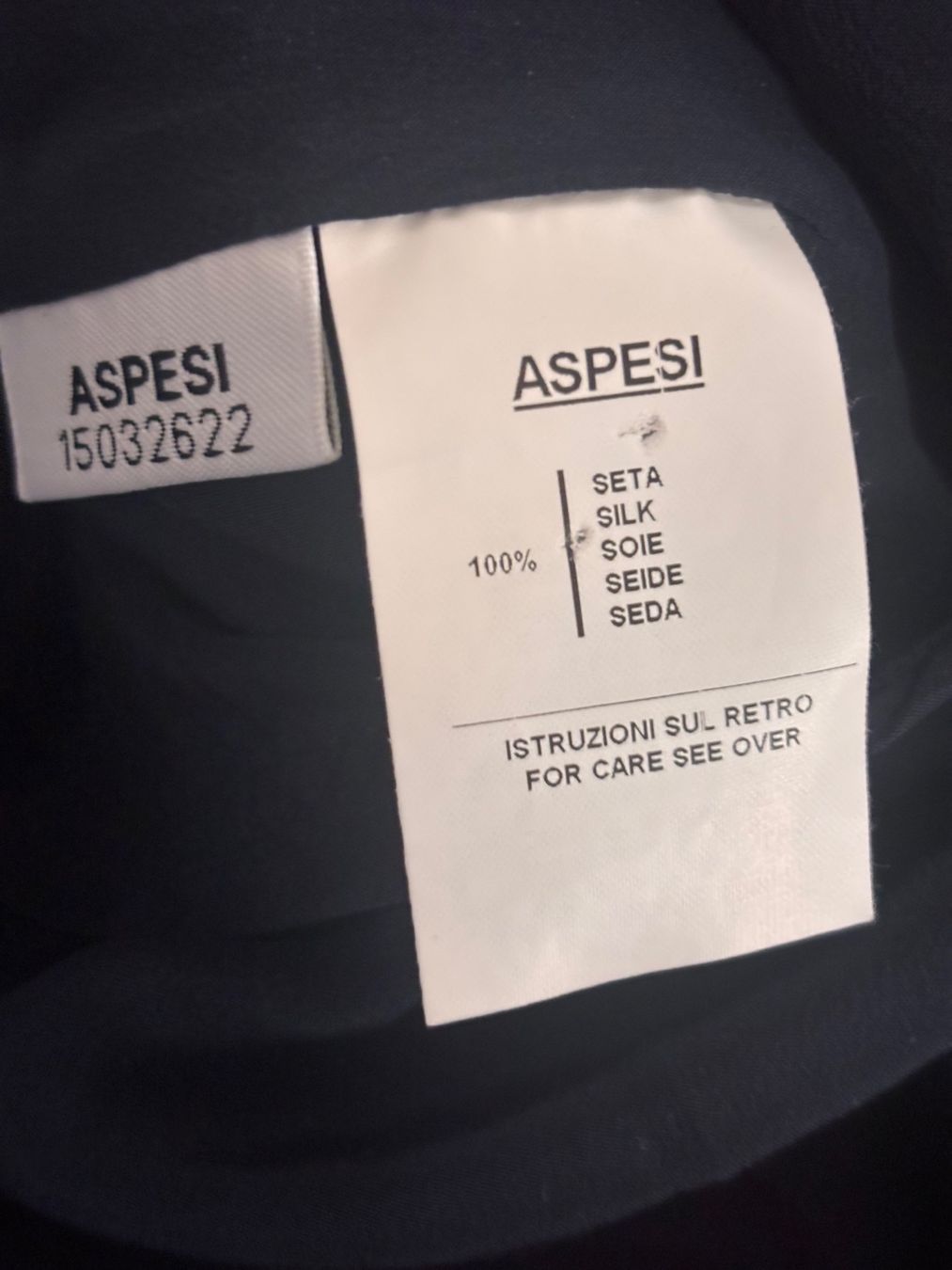 Aspesi Robes: ASPESI Kleid dunkelblau aus Seide – Neuf (Voir description) à Affoltern am Albis par b-arte 2