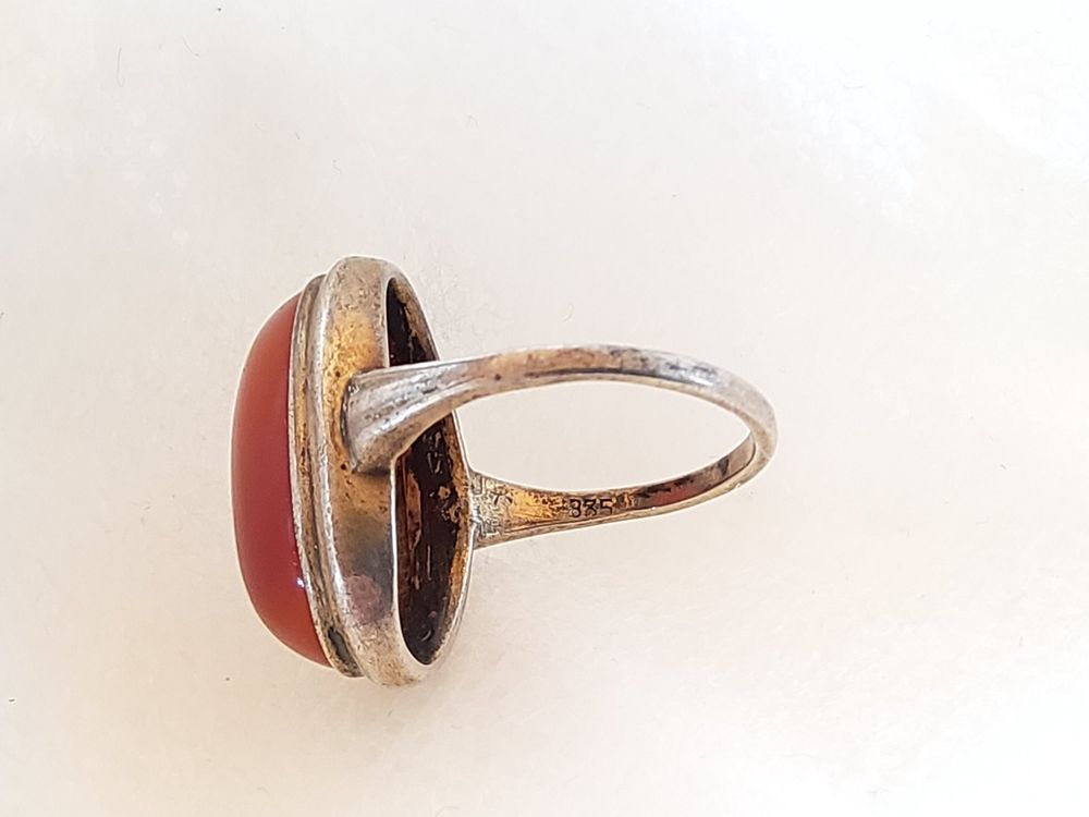 Bague Vintage Plaquée Or Et Argent Taille 53 Années 80 - Bijou Occasion