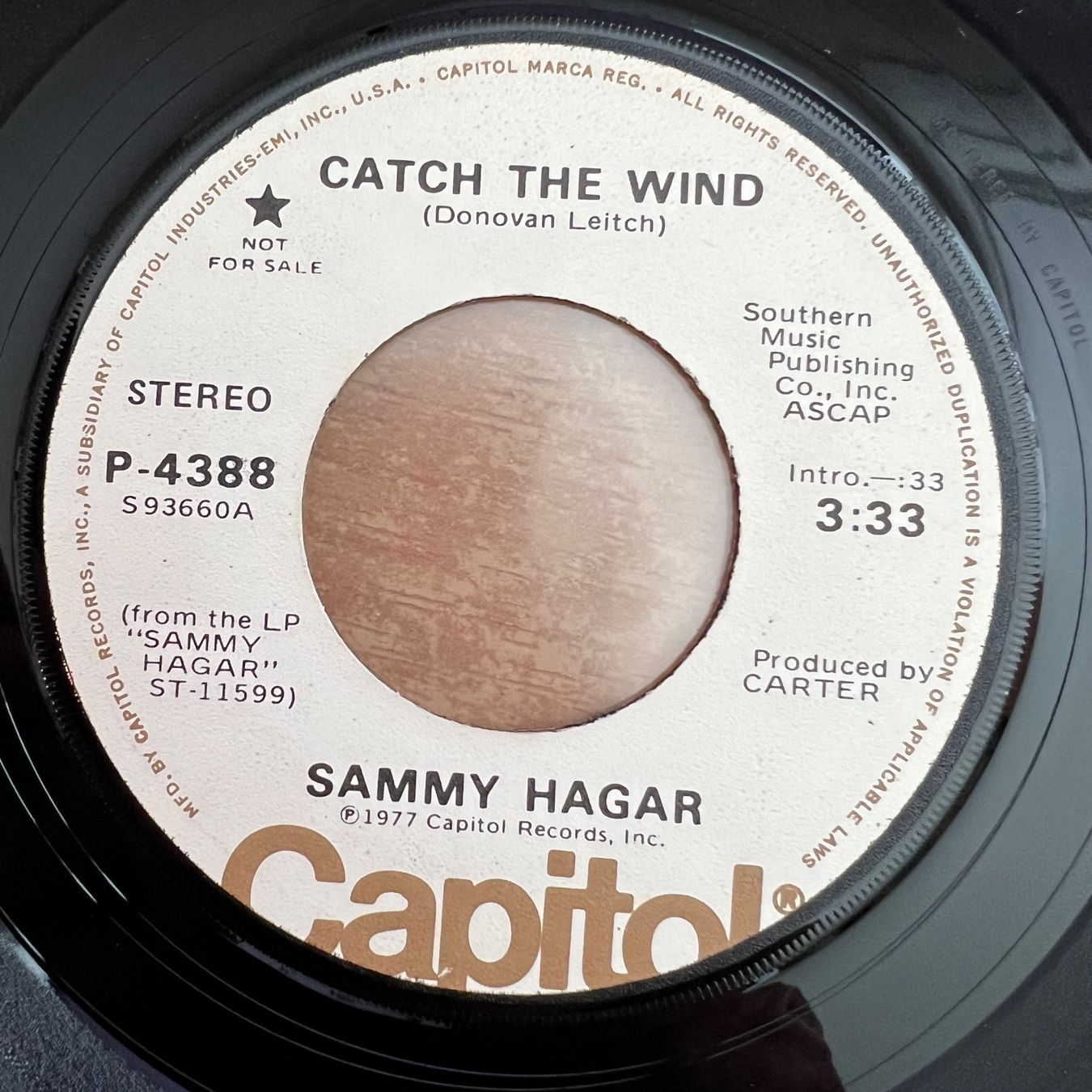 Dischi in vinile: Sammy Hagar - Catch The Wind / US-Promo 1977 – Usato da Gais venduto da soundcave57 1