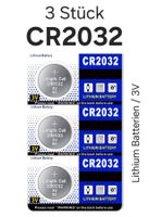 3 Stück CR2032 Batterie - Knopfzellen-Batterien CR 2032