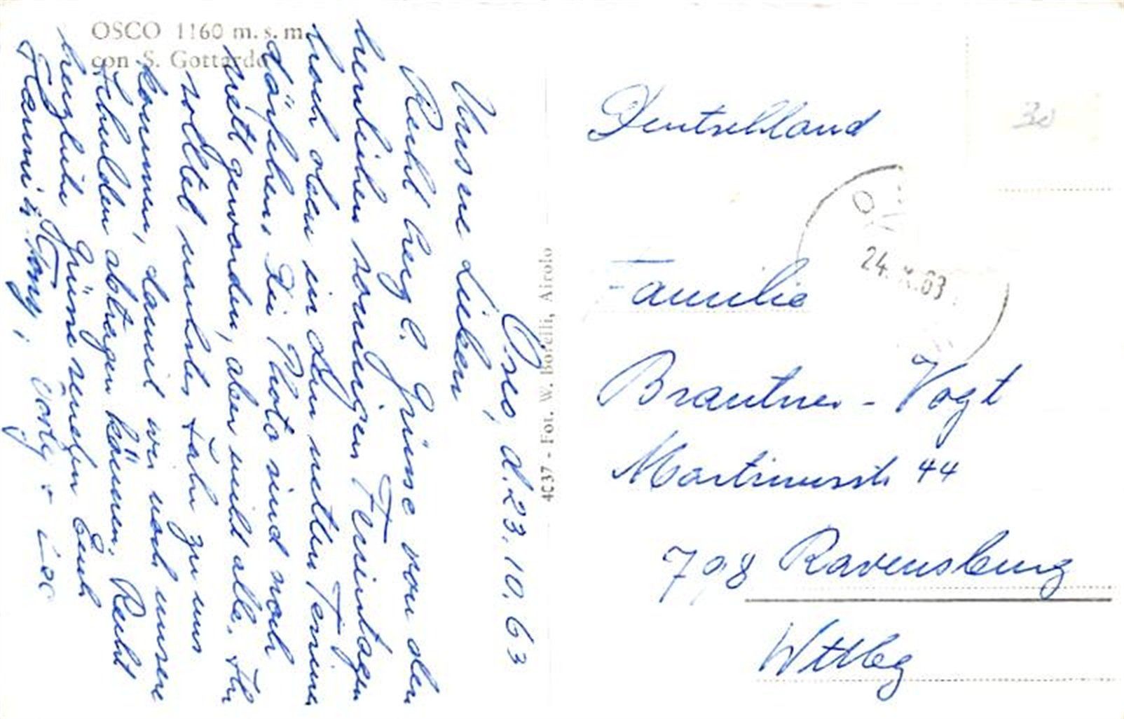 Cartes postales: Osco con S. Gottardo – D'occasion à Ottikon b.Kemptth. par Neptun1974 1