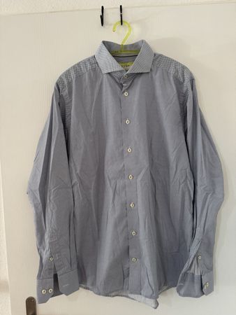 Eton Herren Hemd blau gemustert Grösse 42 fit M Slim Fit