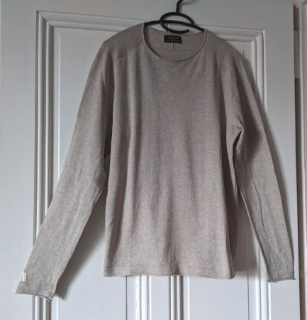 ZARA : Pull en fin tricot de coton sable lagenlook M