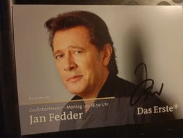 Jan Fedder - handsignierte Autogrammkarte