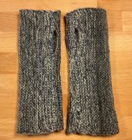 Pulswärmer mit Daumenloch - Dunkelblau / Grau / Weiss - NEU