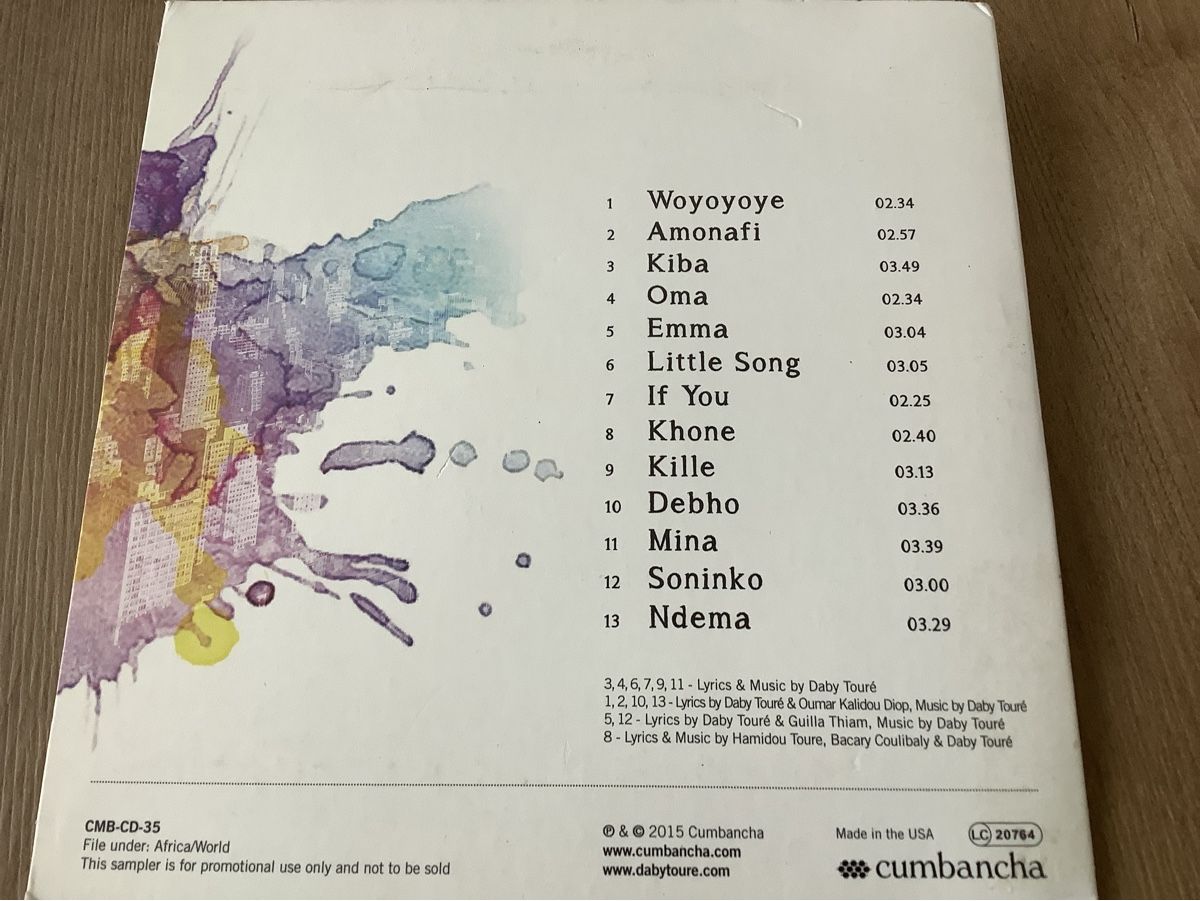 CD: Daby Touré - Amonafi  Top Zustand! – Usato da herzogenbuchsee venduto da HIFIANER 1