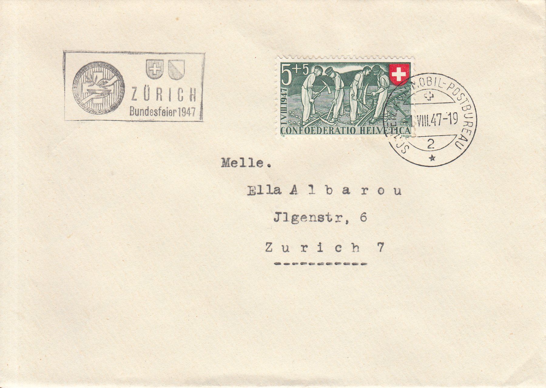 Alle Briefmarken: SBK B34 auf Brief mit Sonderstempel A. 426 – Gebraucht aus Bürglen TG von StampGraf