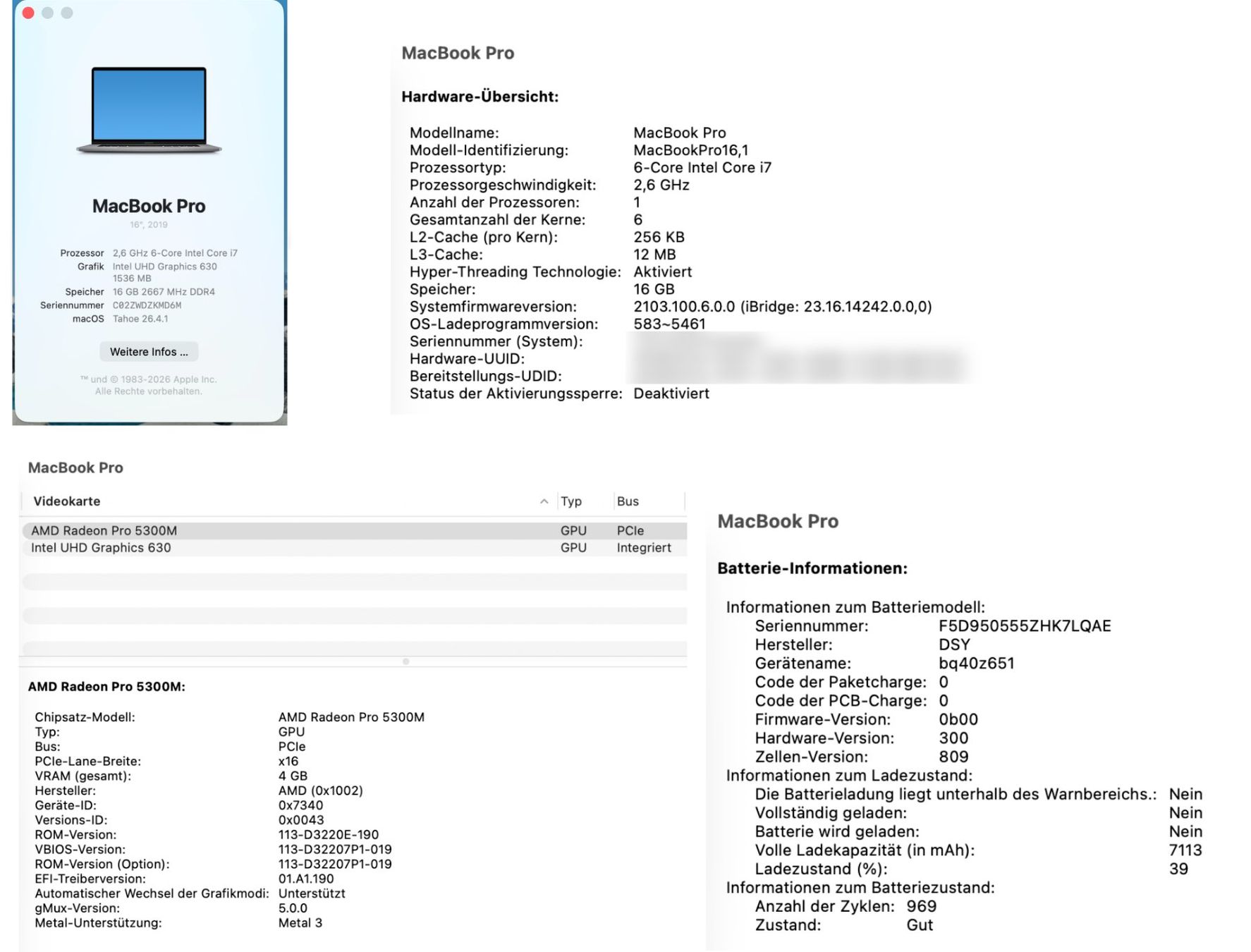 Apple Notebook: Apple MacBook Pro (2019) 16", 512 GB SSD – Usato da Luzern venduto da lara4 3