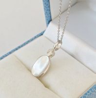 Oval Mutterperle Silber925 Anhänger - A&C Oslo - Neu