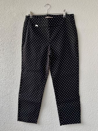 🖤 Stylische Punktehose M schwarz/weiss Stretch 🤍 wie neu