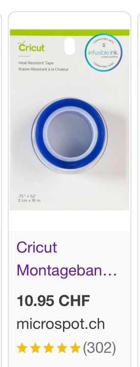 Cricut Heat Resistant Tape- Blue
