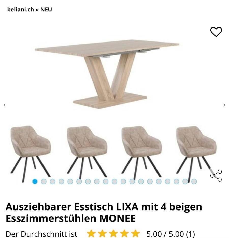 Beliani Tavoli: Tisch inkl. 4 Stühle – Usato da Hombrechtikon venduto da carnoz 4