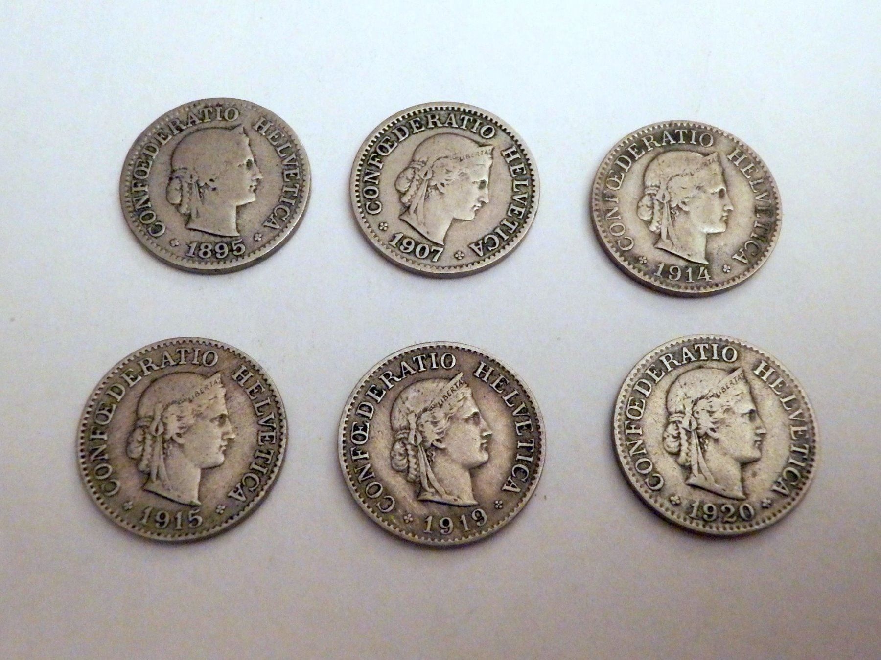 Alle Münzen: Lot 10Rp, 1895 - 1920, diverse, s - ss – Gebraucht aus Ueberstorf von dinbau 1