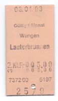 Billette Wengen - Lauterbrunnen WAB