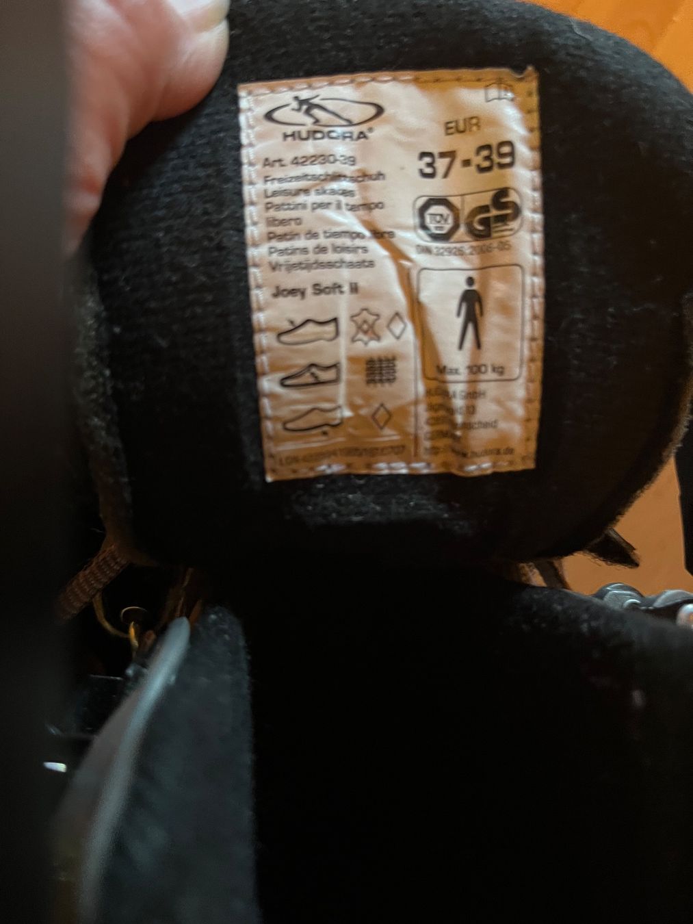 Pattini da ghiaccio: Schlittschuhe Eislauf Grösse 37-39 Joey Soft II – Usato da Wetzikon ZH venduto da papi1899 1